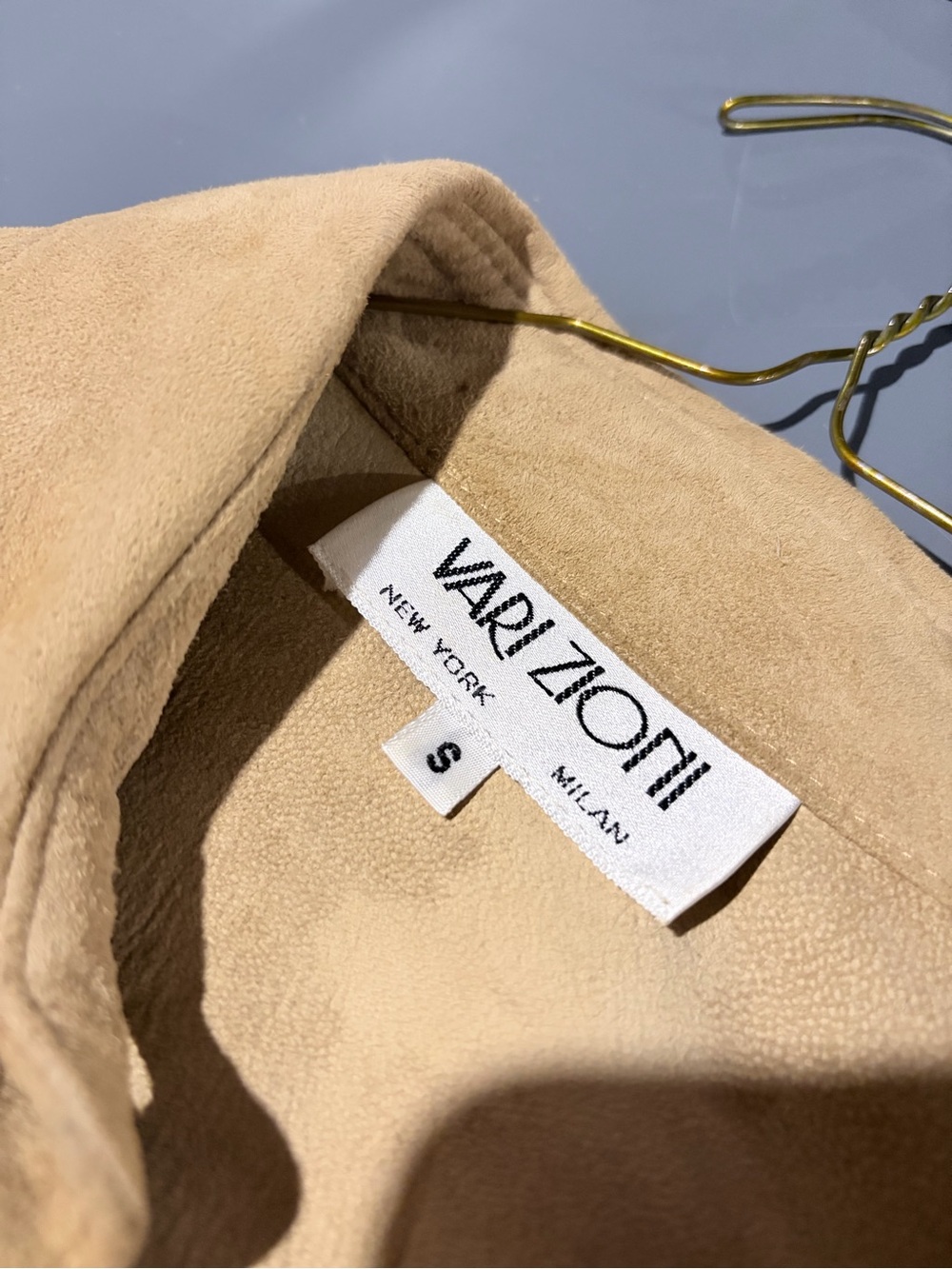 Vintage Vari Zioni Tan Suede Fringe Western Shirt Jacket – Size S